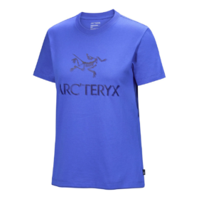 Arc"Word Baumwoll-T-Shirt „Blau“