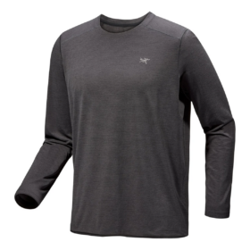 Cormac Langarm-T-Shirt mit Rundhalsausschnitt „Black“