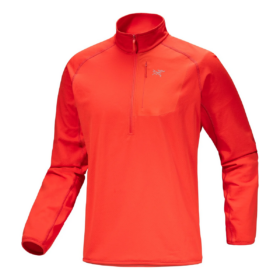 Delta 1/2-Zip-Hemd mit Stehkragen „Rot“