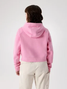 Emblem Fleece Full Zip Crop Kapuzenpullover für Damen