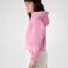 Emblem Fleece Full Zip Crop Kapuzenpullover für Damen