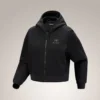 Emblem Fleece Full Zip Crop Kapuzenpullover für Damen