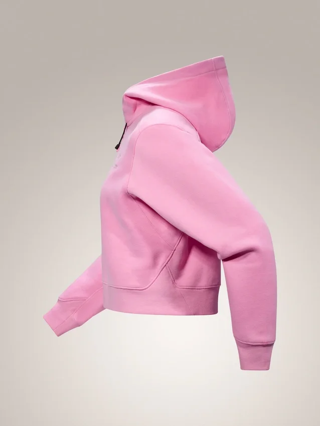 Emblem Fleece Full Zip Crop Kapuzenpullover für Damen
