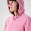 Emblem Fleece Full Zip Crop Kapuzenpullover für Damen