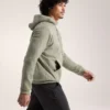 Emblem Fleece-Kapuzenpullover mit durchgehendem Reißverschluss für Herren