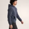 Emblem Fleece-Kapuzenpullover mit durchgehendem Reißverschluss für Herren