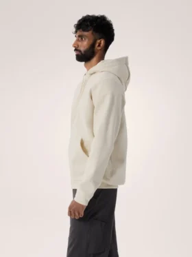 Emblem Fleece-Kapuzenpullover mit durchgehendem Reißverschluss für Herren