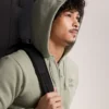 Emblem Fleece-Kapuzenpullover mit durchgehendem Reißverschluss für Herren