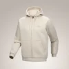 Emblem Fleece-Kapuzenpullover mit durchgehendem Reißverschluss für Herren