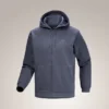 Emblem Fleece-Kapuzenpullover mit durchgehendem Reißverschluss für Herren