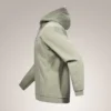 Emblem Fleece-Kapuzenpullover mit durchgehendem Reißverschluss für Herren