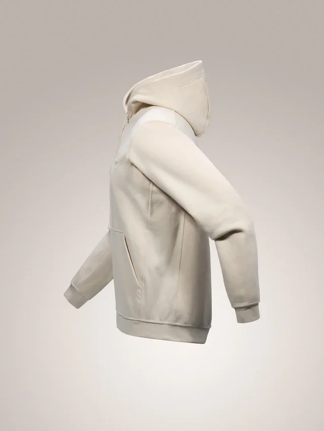 Emblem Fleece-Kapuzenpullover mit durchgehendem Reißverschluss für Herren