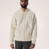 Emblem Fleece-Kapuzenpullover mit durchgehendem Reißverschluss für Herren