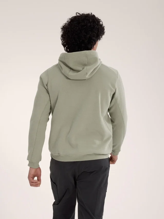 Emblem Fleece-Kapuzenpullover mit durchgehendem Reißverschluss für Herren