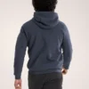 Emblem Fleece-Kapuzenpullover mit durchgehendem Reißverschluss für Herren