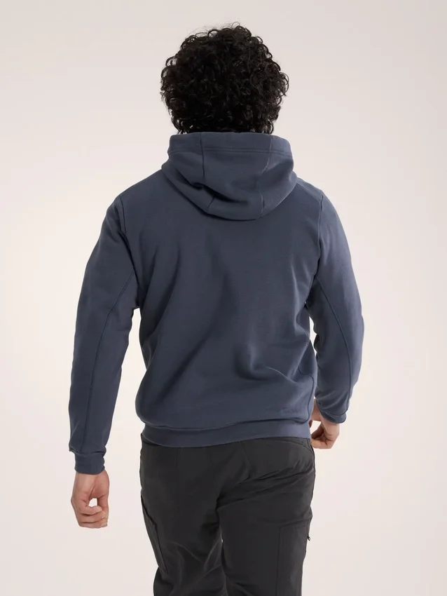 Emblem Fleece-Kapuzenpullover mit durchgehendem Reißverschluss für Herren