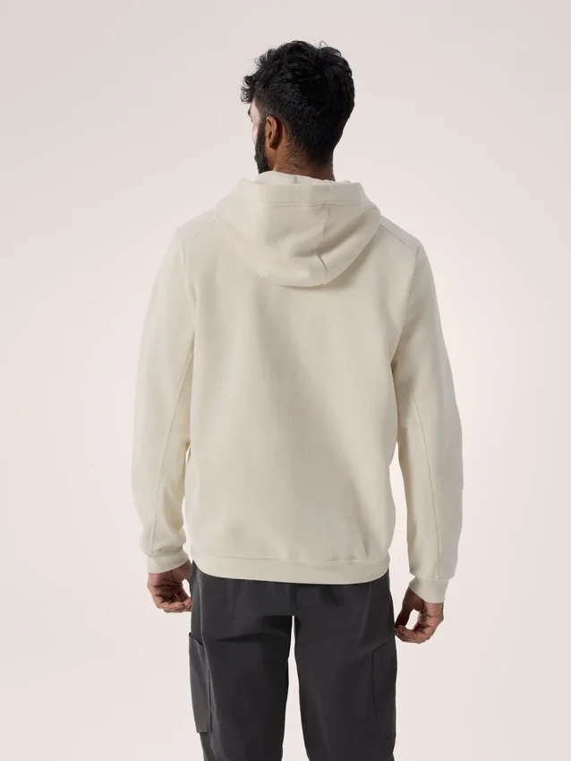 Emblem Fleece-Kapuzenpullover mit durchgehendem Reißverschluss für Herren