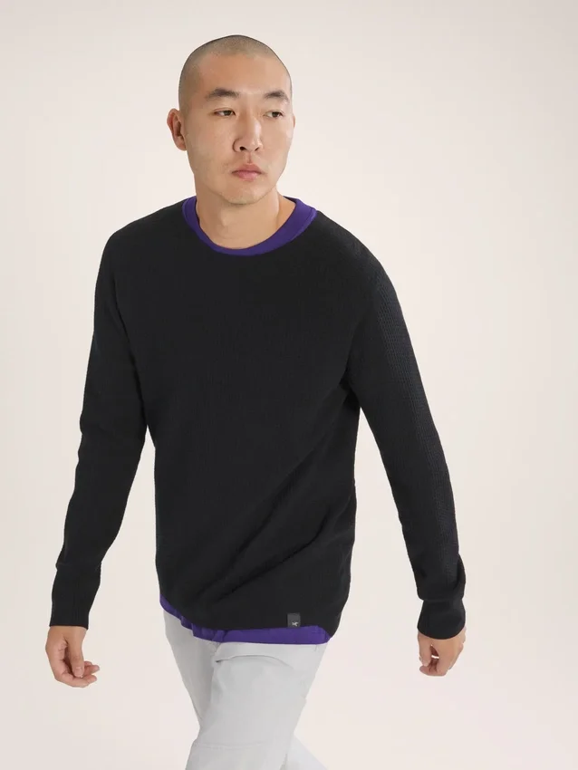 Hallam Merinowolle-Pullover mit Rundhalsausschnitt für Herren