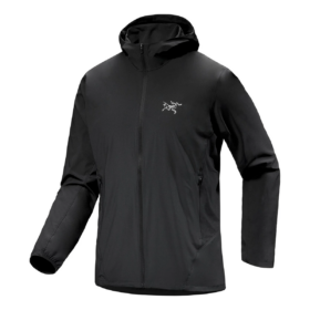 Incendo Hybrid-Kapuzenpullover-Jacke „Black“