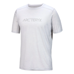 Ionia Merinowolle Arc „Word Logo“-T-Shirt SS „Grey“