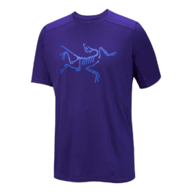 Ionia Merinowolle-Logo-T-Shirt „Purple“