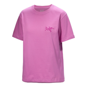 Kragg Baumwoll-T-Shirt „Little Bird“ mit Rundhalsausschnitt, Kurzarm „Pink“