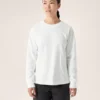 Kragg Cotton Bird Rundhals-Shirt mit langen Ärmeln für Damen