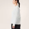 Kragg Cotton Bird Rundhals-Shirt mit langen Ärmeln für Damen