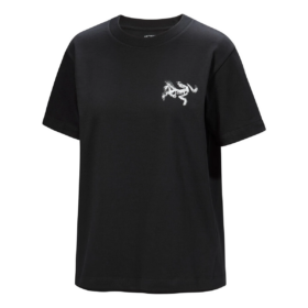 Kragg Cotton Bird Tile Crew T-Shirt SS „Schwarz“