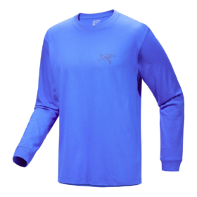 Kragg SL Baumwoll-Langarm-T-Shirt „Blue“