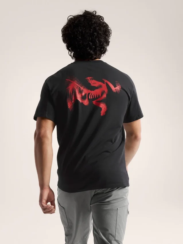 Kragg SL Baumwoll-Shirt „Blurred Bird“ SS für Herren