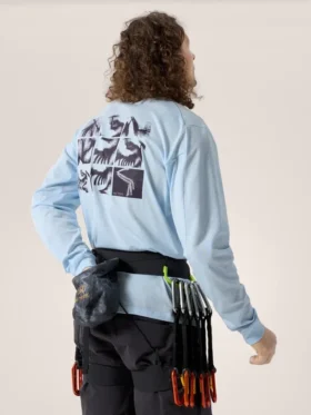 Kragg SL Baumwollhemd mit Vogel-Print, langärmelig, Herren