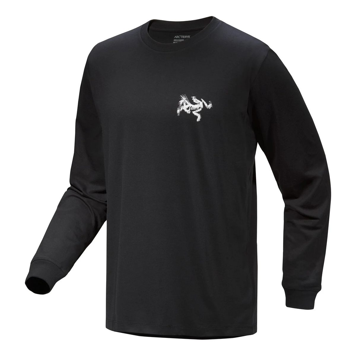 Kragg SL Cotton Bird Tile Langarm-T-Shirt „Black“