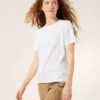 Kragg SL Cotton Emblem Crew Shirt SS Damen