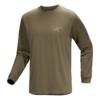Kragg SL Langarm-T-Shirt aus Baumwolle „Olivgrün“