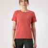 Lana Merinowolle-Crew-Shirt SS für Damen