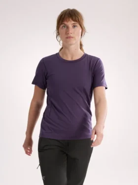 Lana Merinowolle-Crew-Shirt SS für Damen