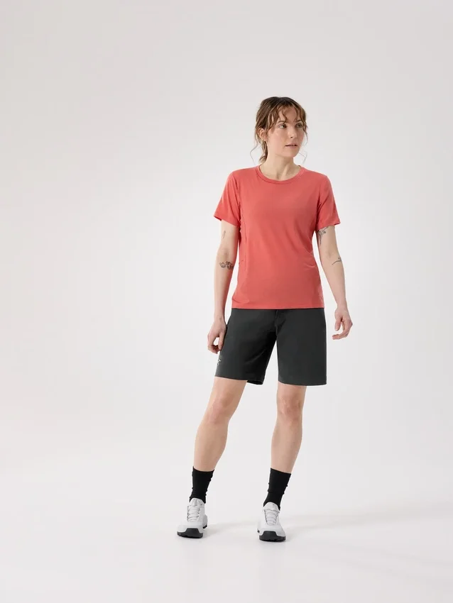Lana Merinowolle-Crew-Shirt SS für Damen