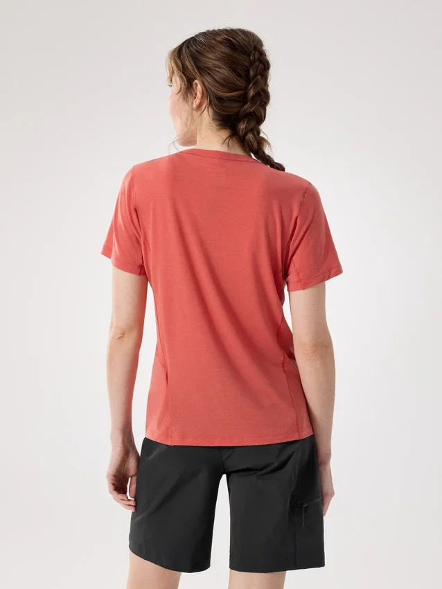 Lana Merinowolle-Crew-Shirt SS für Damen