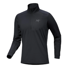 Rho LT Zip Neck Top „Black“