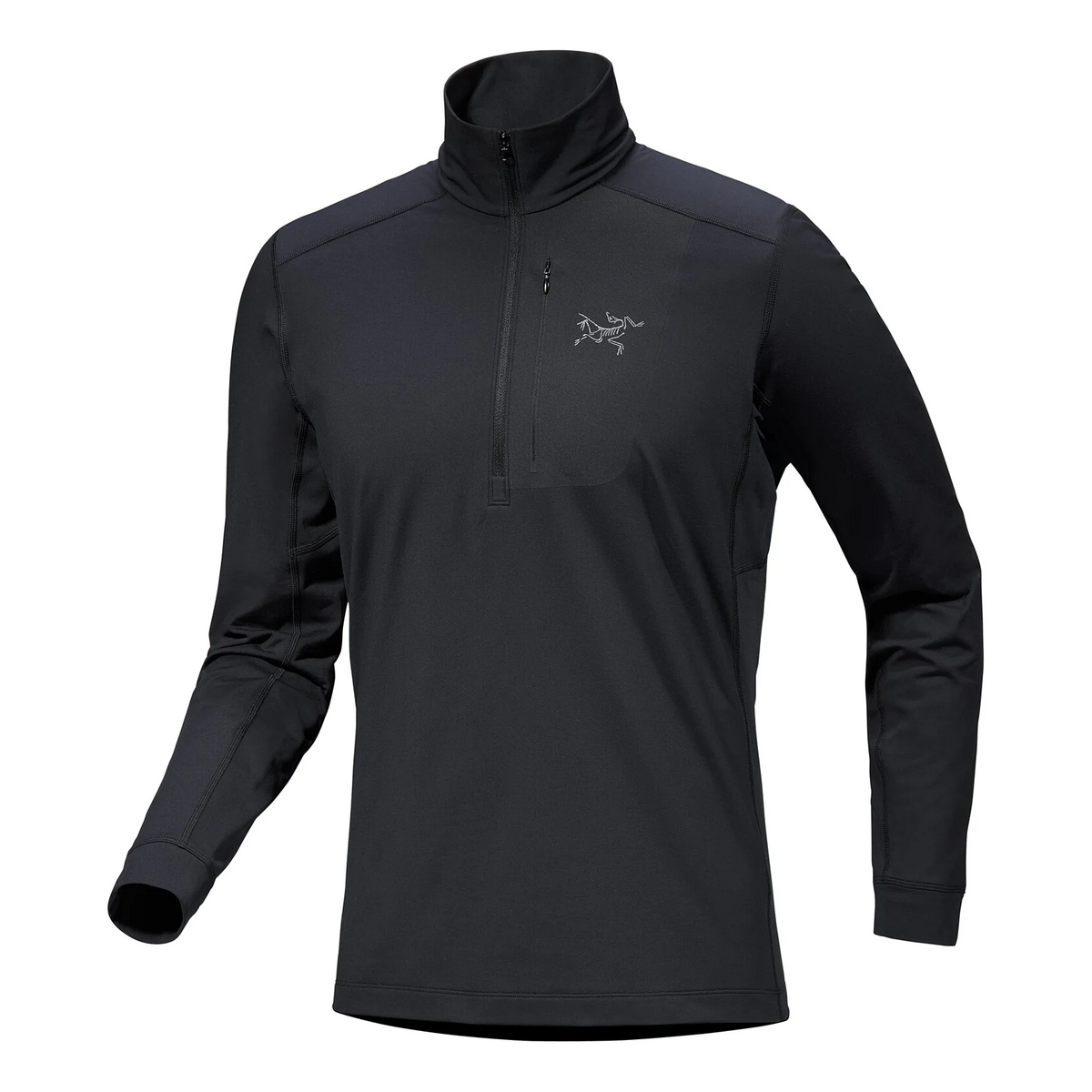 Rho LT Zip Neck Top „Black“