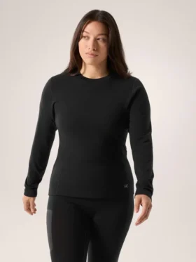 Satoro Merinowolle-Shirt mit Rundhalsausschnitt und langen Ärmeln für Damen