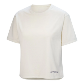 Taema Crop-Logo-T-Shirt „White“