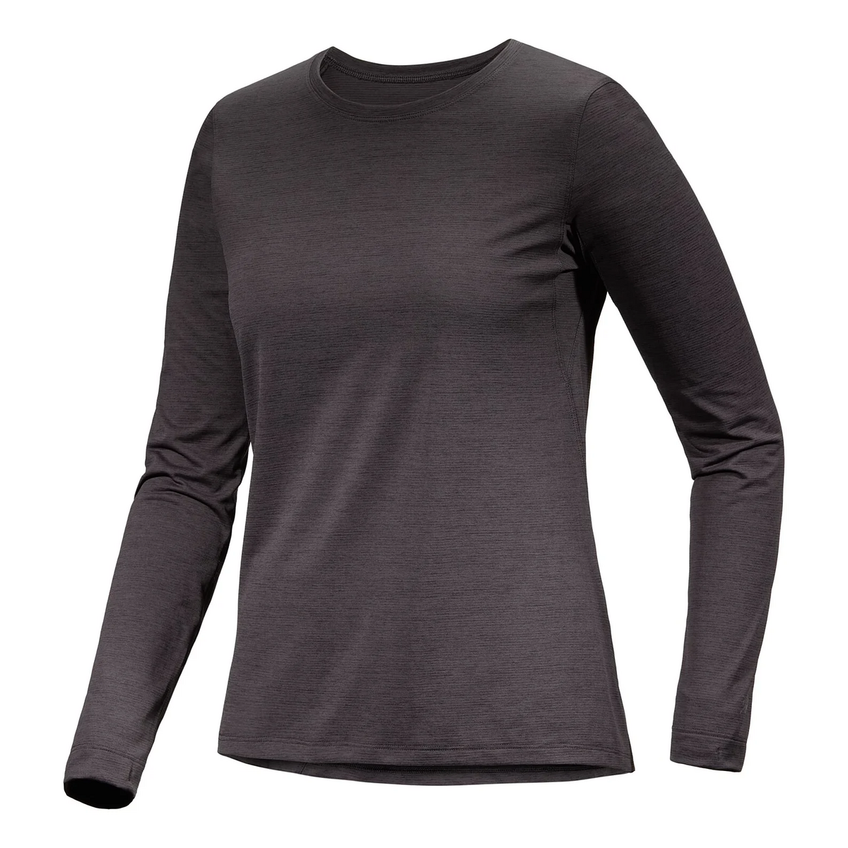 Taema Langarm-T-Shirt mit Rundhalsausschnitt „Black“