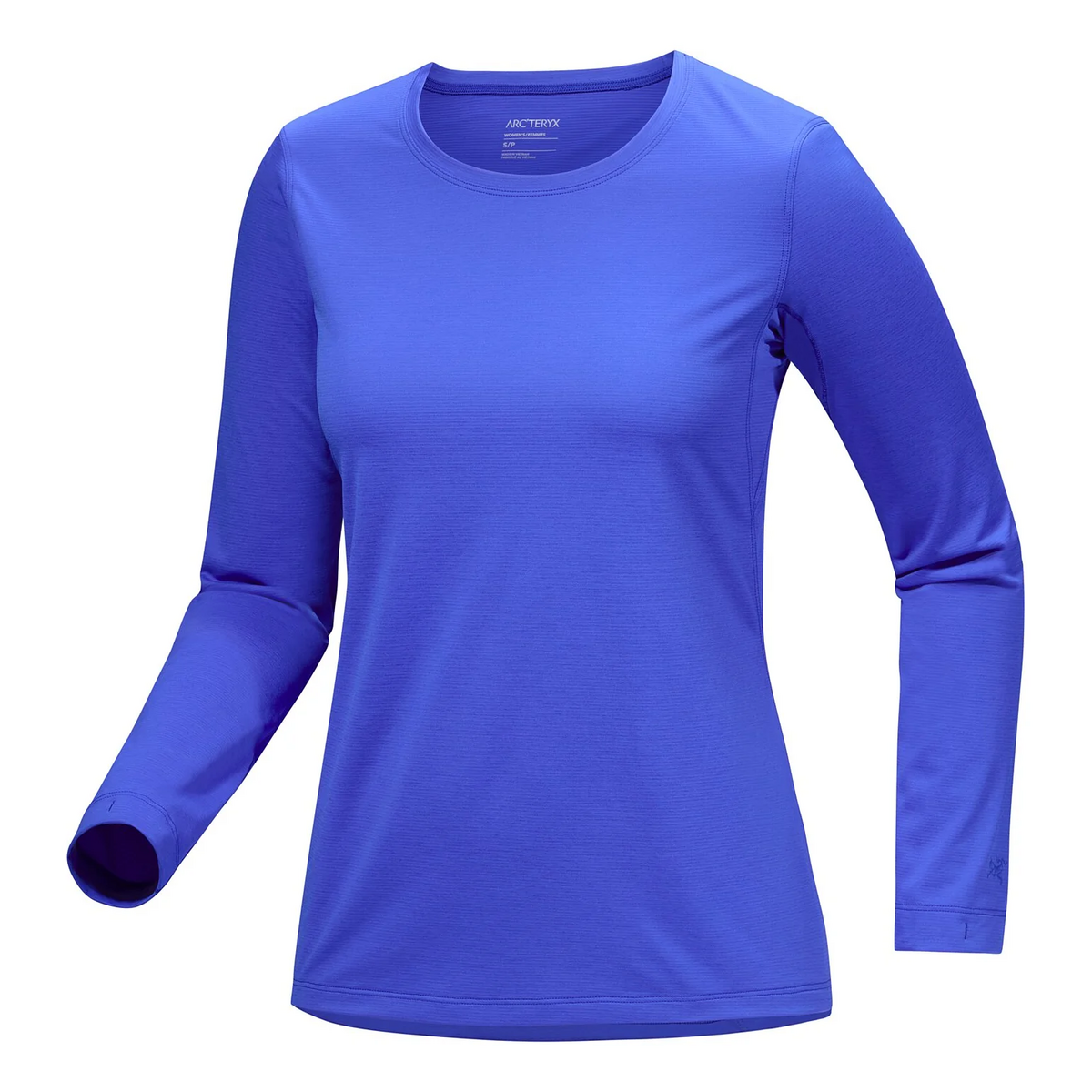 Taema Langarm-T-Shirt mit Rundhalsausschnitt „Blue“