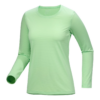 Taema Langarm-T-Shirt mit Rundhalsausschnitt „Green“