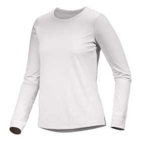 Taema Langarm-T-Shirt mit Rundhalsausschnitt „Grey“